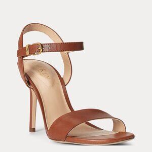 Ralph Lauren Gwen Burnished Leather Sandal - Size 7.5